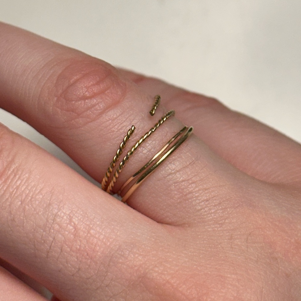 Catbird NYC Solid Gold Stacking Rings 7 *ONE IS BROKEN*